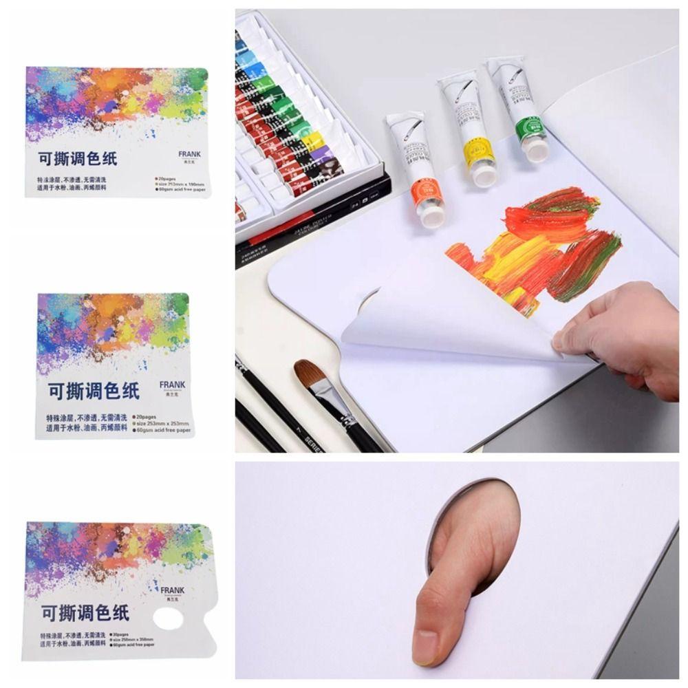 Mxbeauty Pigmen Mixing Board Portable Washfree Sekali Pakai Nyaman Perlengkapan Seni Art Toning Paper Untuk Alat Tulis