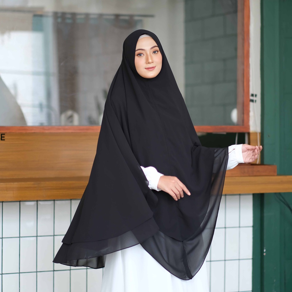 Jilbab Hijab Kerudung Bergo Instan Khimar Ansaria Syari Jumbo Ceruty Babydoll KERUDUNG CEWEK SYARII