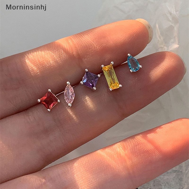 Mornin 1pasang S925 Perak Geometri Anting Telinga Tulang Kuku Untuk Wanita Tulang Rawan Anting Spiral Stud Earring Tubuh Perhiasan Hadiah id