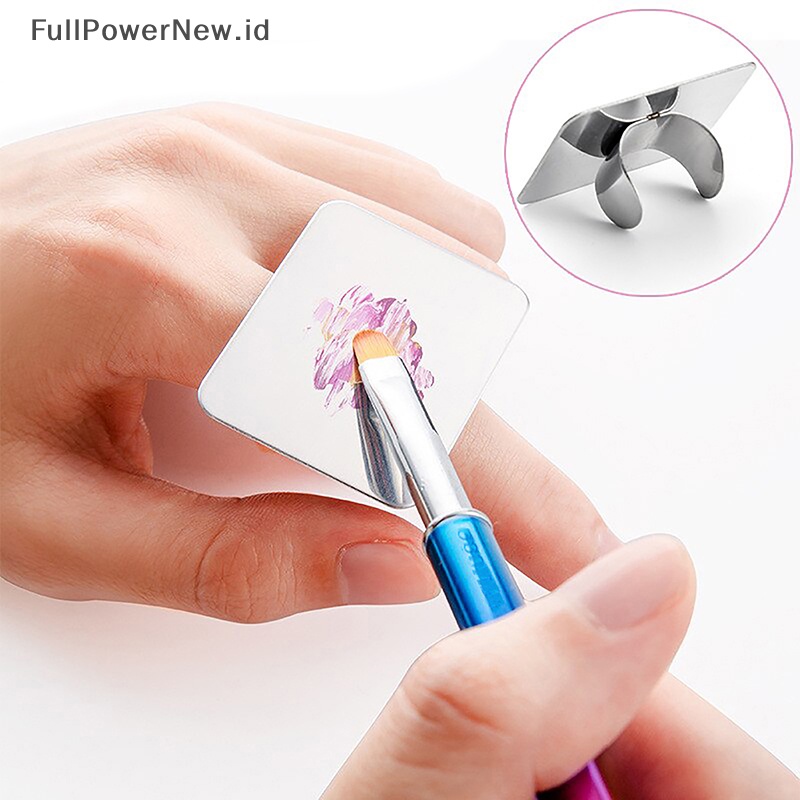 Power Stainless Steel Makeup Mixer Kosmetik Nail Art Mixing Set Palette Spatula Alat ID