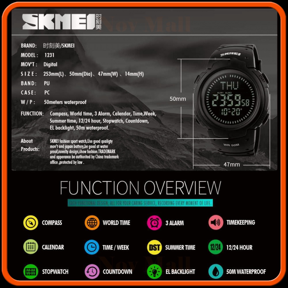 SKMEI Jam Tangan Digital Pria - DG1231CM