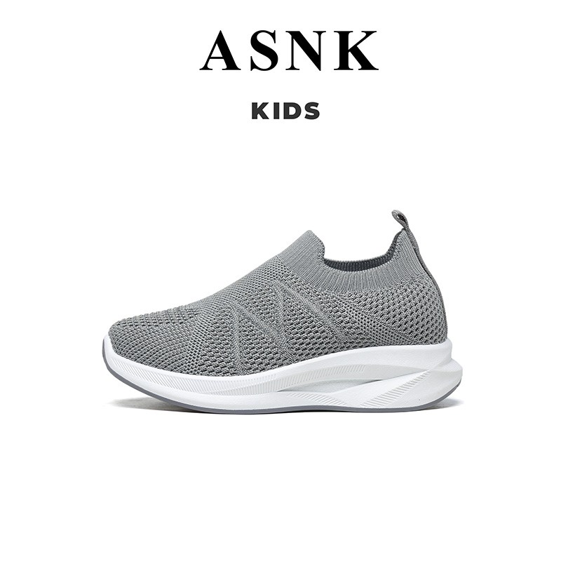 [GROSIR][COD] SEVEN_DAY SEPATU RAJUT SNEAKERS ANAK-ANAK UNTUK USIA 3-12 TAHUN / BOY &amp; GIRL WM2323 ABU