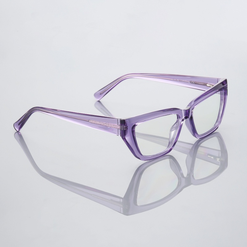 (YUZHU) Tr90 Kacamata Anti Cahaya Biru Cat Eye Frame Kotak Kecil Kacamata Fashion Untuk Wanita