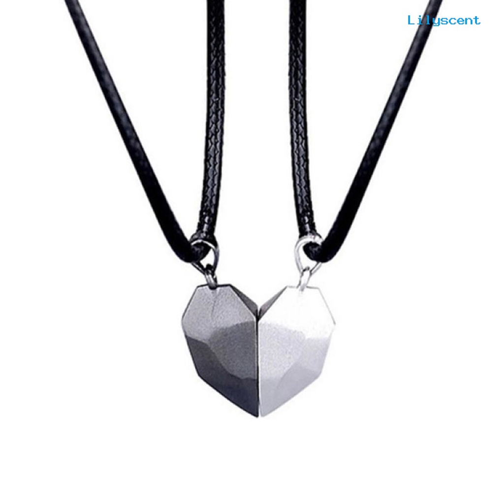 [LS]2 Pcs /Set Kalung Senada ic Geometris Kreatif Unisex Memorial Makna Kalung Nya-Dan-Nya Untuk Pasangan