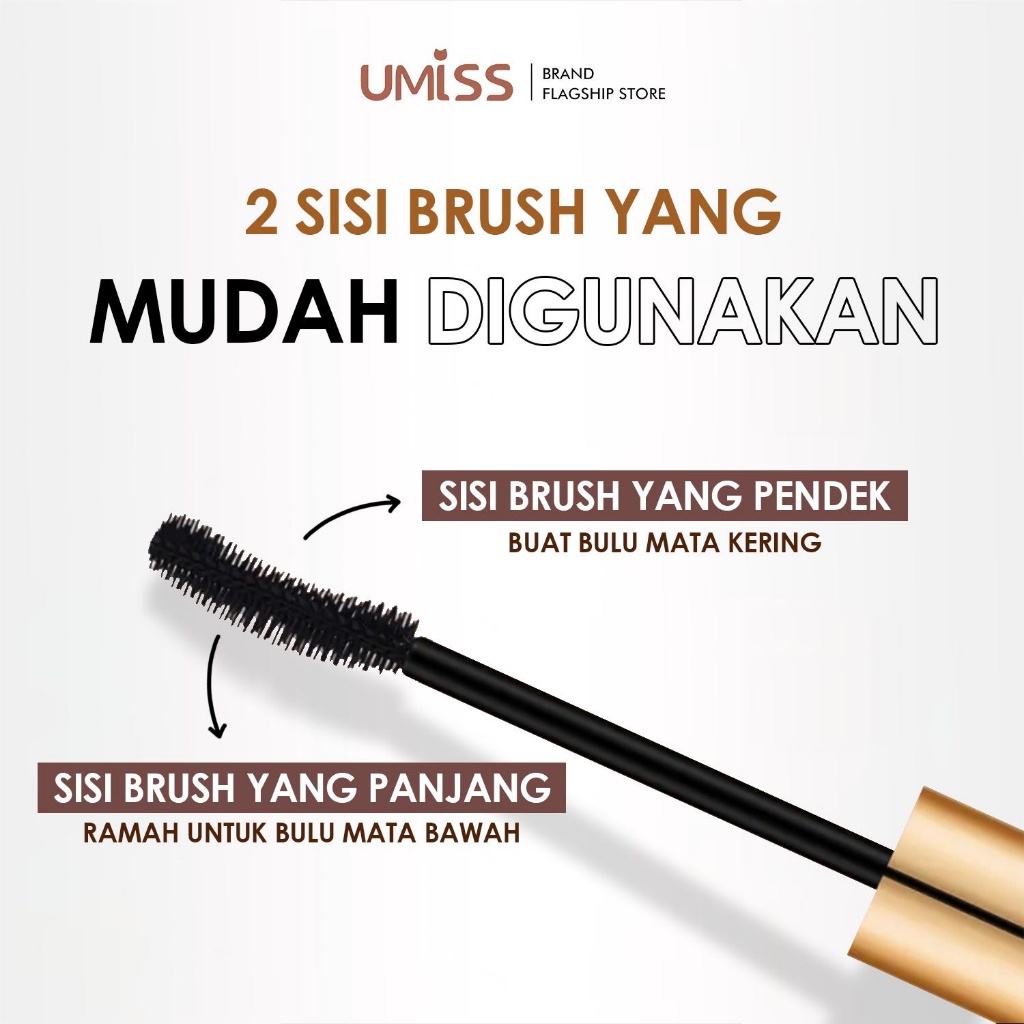 UMISS Eye Makeup Set Mascara +Auxiliary Bezel Waterproof Long-lasting Makeup Tools Easy to Makeup