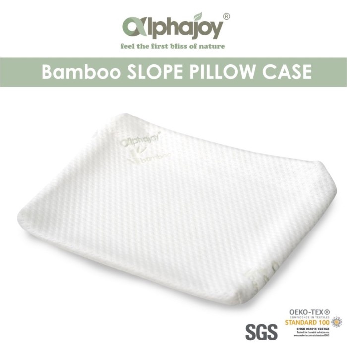 ALPHAJOY SLOPE BAMBOO CASE Sarung Bantal Sudut Bayi Wedge Bambu