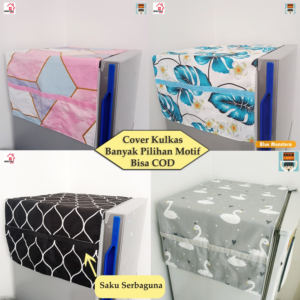 Cover Kulkas Mikrotex Minimalis Modern