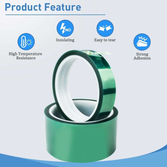 

TRFF Isolasi Tahan Panas Lakban Solder 200 Derajat Masking Die Cut PG33M