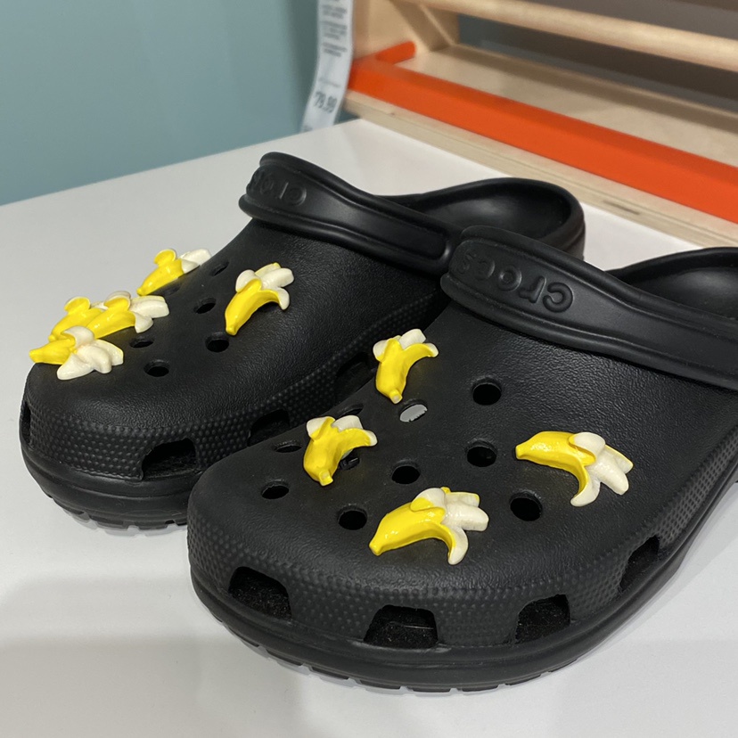 &lt; Jika Anda Suka Banana&gt; Dekorasi Sepatu Lucu DIY Aksesoris JIBBITZ Pesona Gesper Sepatu