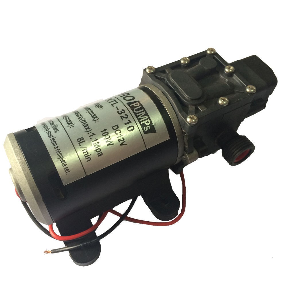 12V 100W High Pressure Water Pump Micro Diaphragm Pump 8L per Min Head 70M 1.1MPa