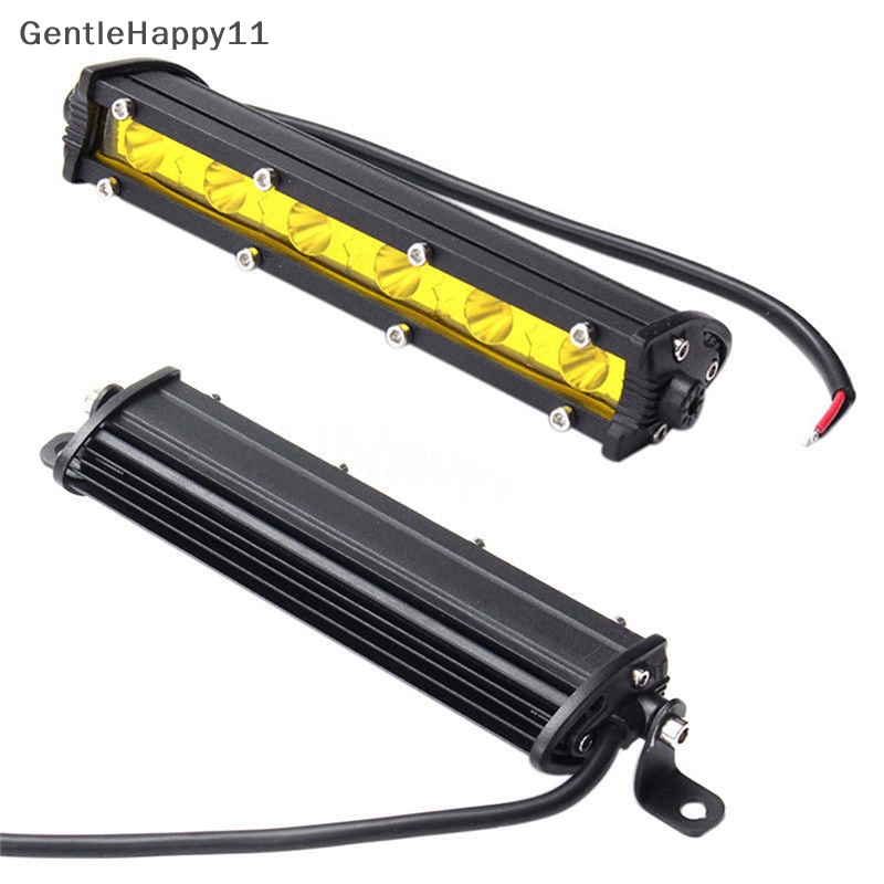 Gentlehappy 7&quot; 18W Lampu Kerja LED Bar Spot Suv ATV Boat Driving Lamp 4WD Offroad Kuning id