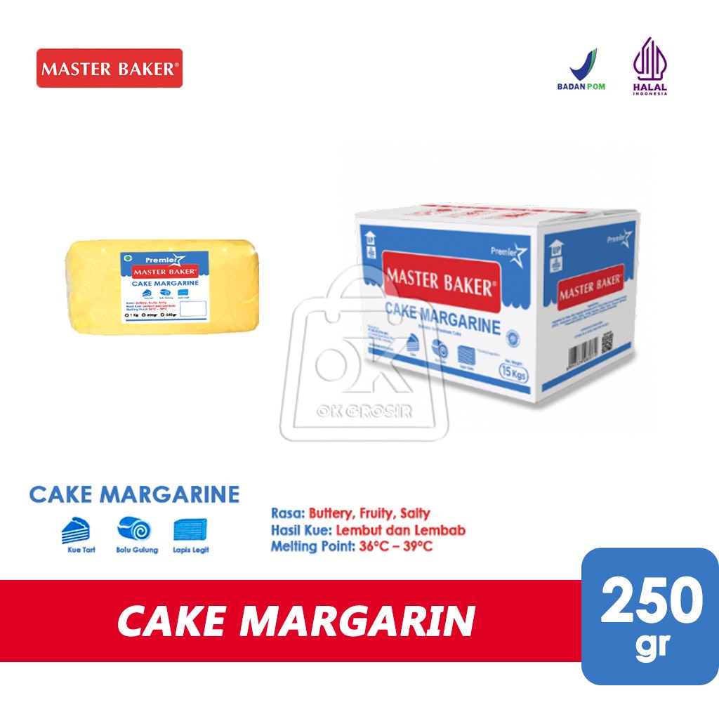 

Margarin Kue CAKE Margarine Premier Master Baker (250 gr)