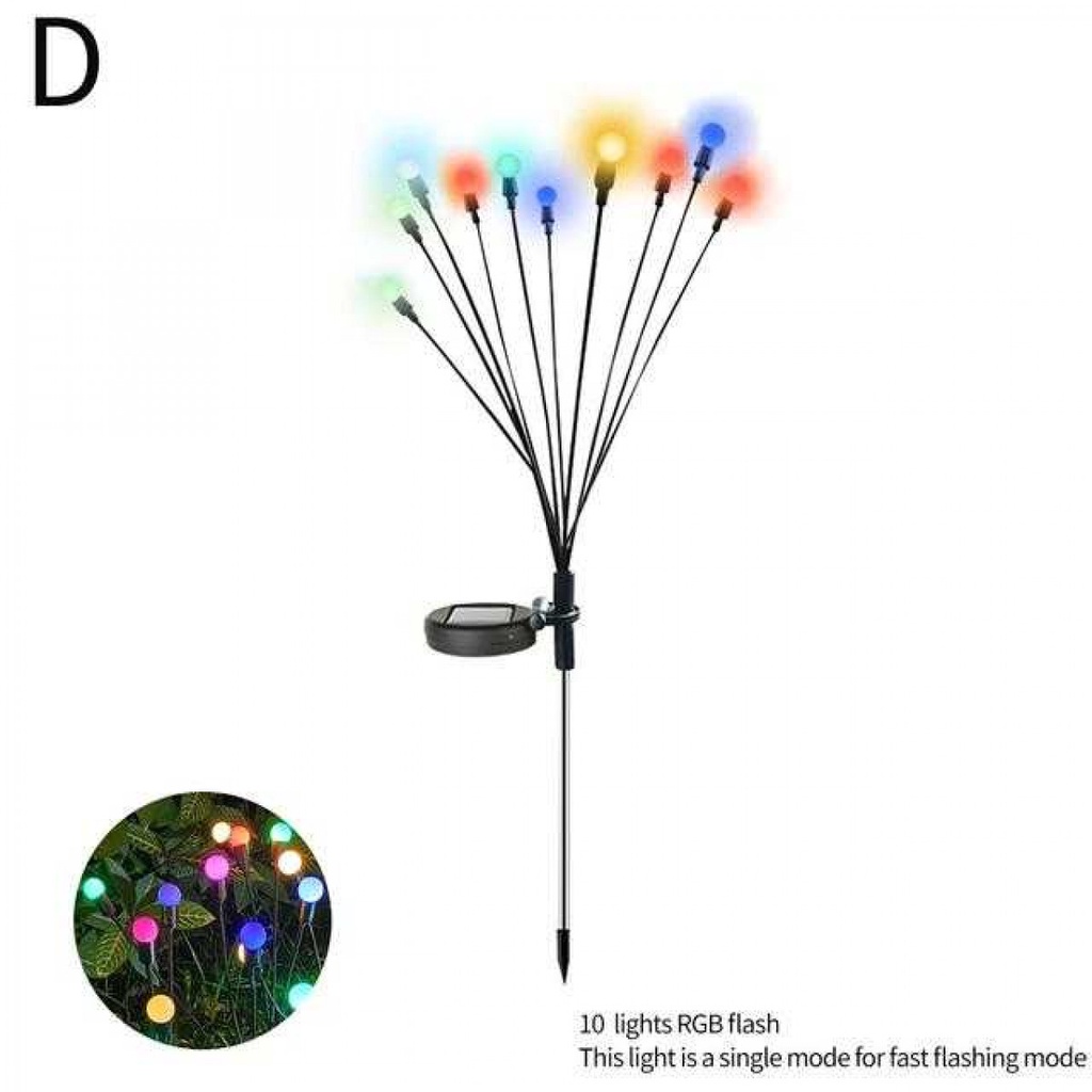 Lampu Solar LED Fireworks Decoration Waterproof 10 Heads - H10