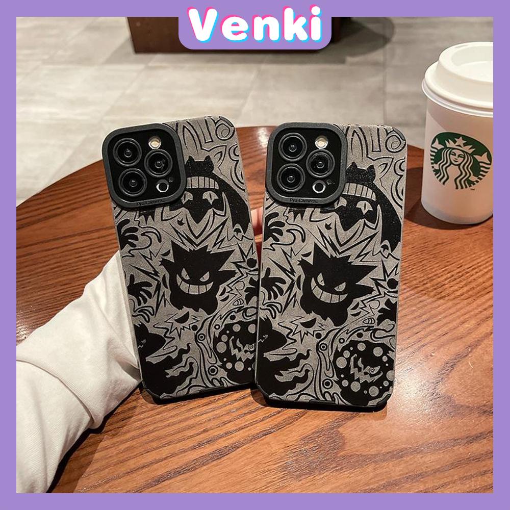 VENKI - Untuk iPhone 11 Case Kulit Murid Suede Case Lembut Tahan Guncangan Ponsel Case Perlindungan Kamera Anime Klasik Goblin Kompatibel dengan iPhone 14 13 Pro max 12 Pro max xr xs 7 8Plus