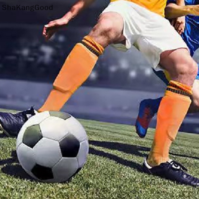 Selip 1pasang Bantalan Pelindung Tulang Kering Bola Untuk Dewasa Atau Anak-Anak Bantalan Tulang Kering Sepak Bola Leg Sleeves Soccer Shin Guard Dewasa Bantalan Penyangga Lutut SKK