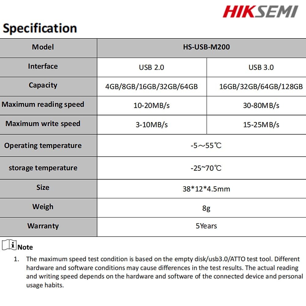 HIKSEMI M200 U3 USB Drive Flashdisk USB 3.0 HS-USB-M200