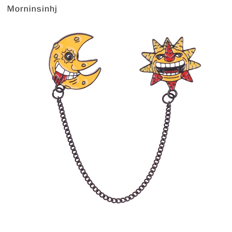 Mornin Kartun Anime Soul Eater The Sun and Moon Bros Pin Rantai Liontin Lencana Alat Peraga Cosplay Koleksi Hadiah Perhiasan Untuk Penggemar id