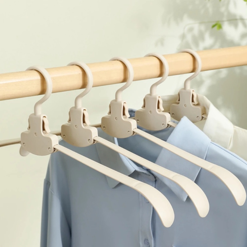 Warna Acak Gantungan Travel Lipat Portabel Hemat Ruang Rak Pakaian Plastik Non-Slip Multi Fungsi Alat Penyimpanan Kreatif