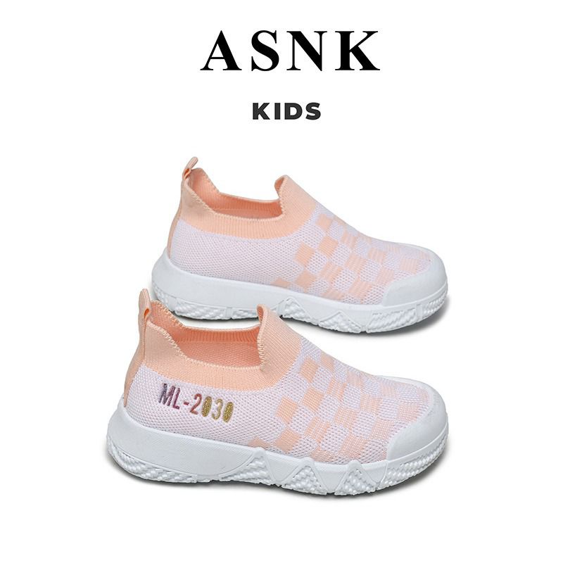 [GROSIR][COD] SEVEN_DAY SEPATU RAJUT MOTIF CATUR ANAK USIA 2-8 TAHUN WM2326 PINK