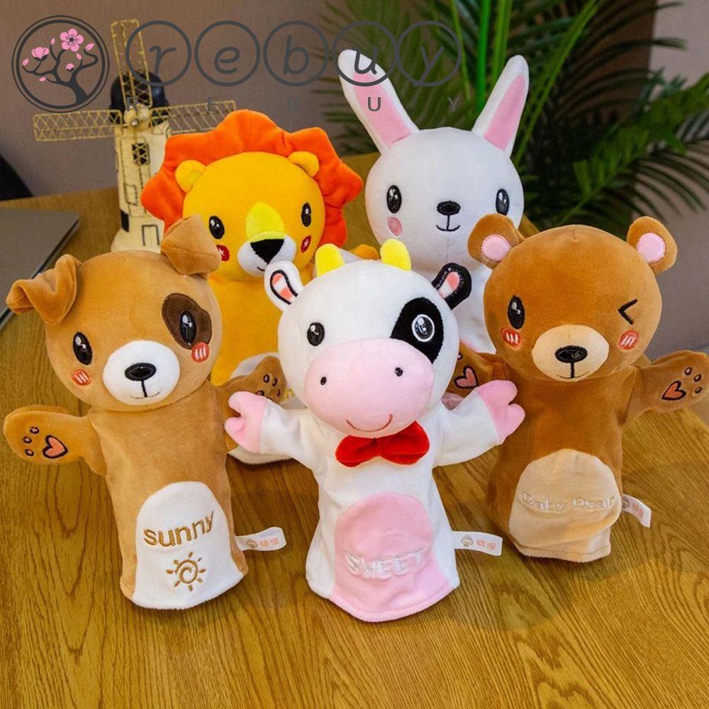 REBUY Rebuy Animal Plush Hand Puppets Puppet Show Kreativitas Mainan Anak Kartun Hewan Edukasi Toy Story Telling Dolls Mainan Boneka