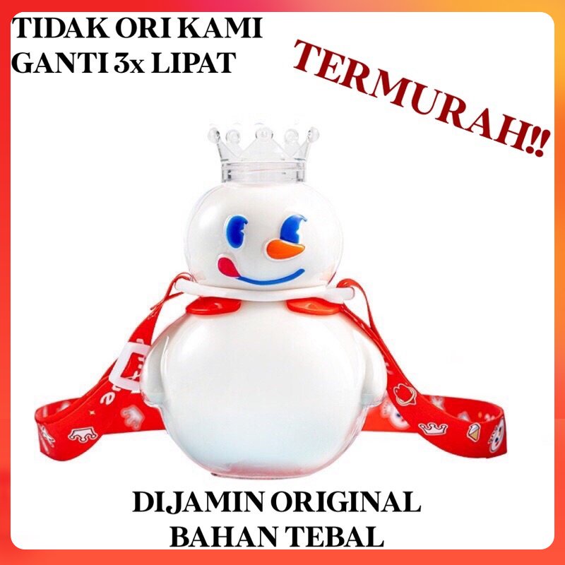 COD Mixue Botol Minum Snow King Viral 700ml FREE Tali / Wadah Tempat Penyimpanan Air Bentuk Boneka Salju Unik Lucu Bottle Tumbler