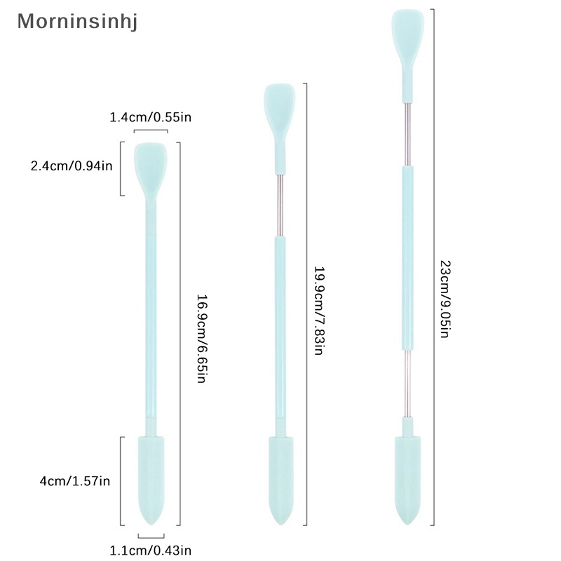 Mornin Spatula Mini Silikon Jar Scraper Scoop Tip Sendok Kosmetik Panjang Berkepala Dua id