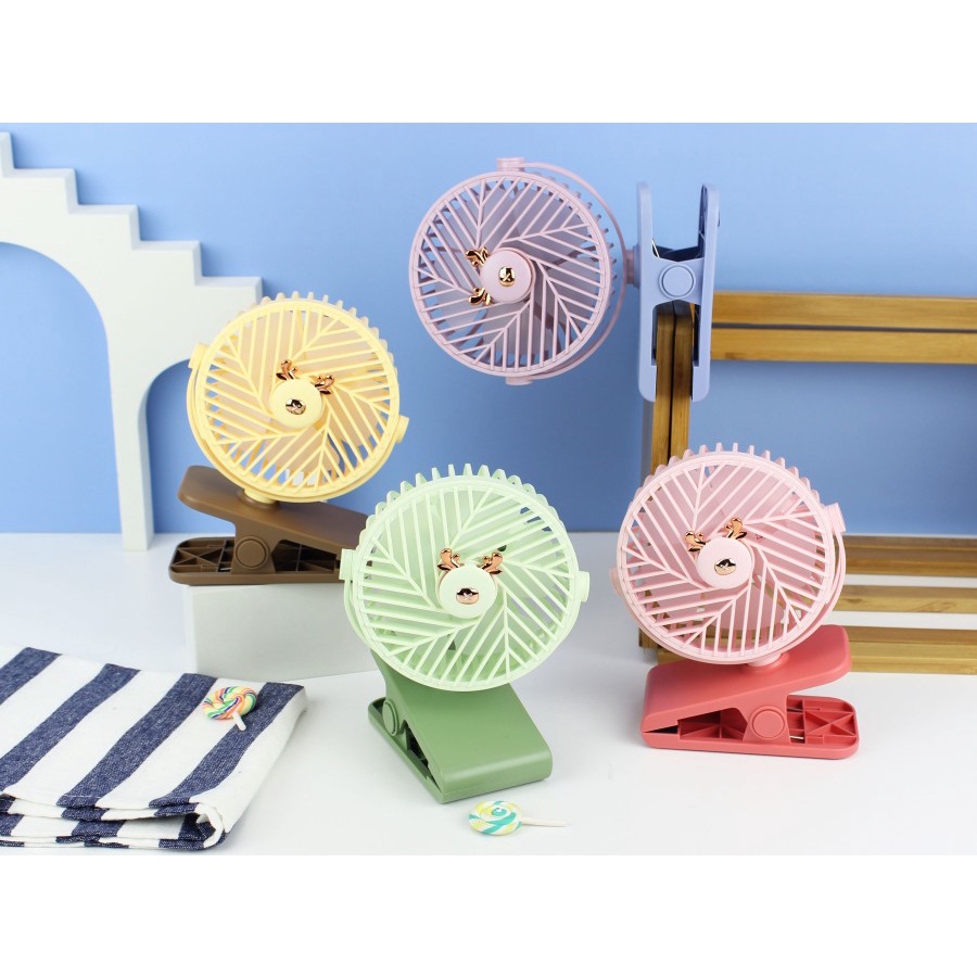 Kipas Angin Portabel Jepit Dian Di Clip Mini Fan Kipas Meja SQ2255E