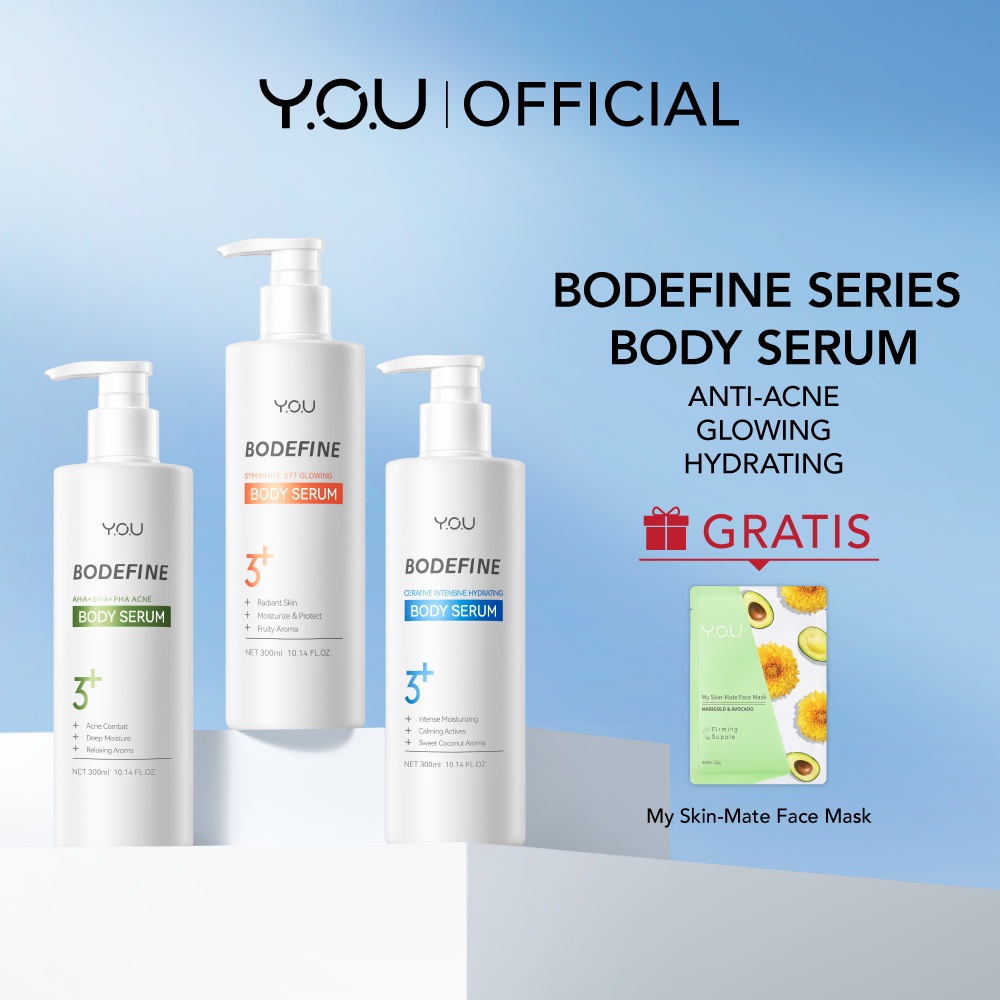 RADYSA - YOU Bodefine Body Serum Series 300 ml | CeraFive Intensive Hydrating Body Serum | AHA+BHA+PHA Acne Body Serum