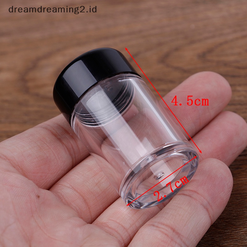 (drea) 1pcs 10ml Putih Botol Kosmetik Kosong Ayak Toples Wadah Tutup Ulir makeup //