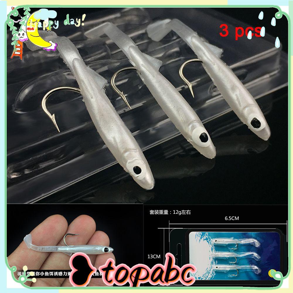 TOP 3pcs/lot Umpan Pancing Dengan Kait New Silicone Crankbait Bass
