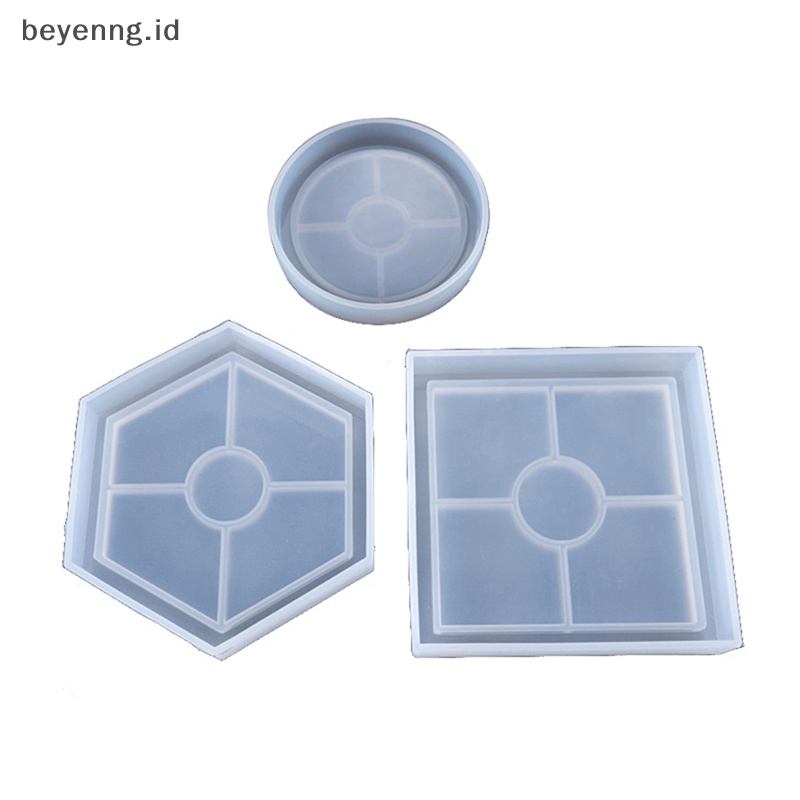 Beyen Base Tray Cetakan Silikon Ukuran Besar Nampan Bulat Cetakan Beton Teraso Plat Bulat ID