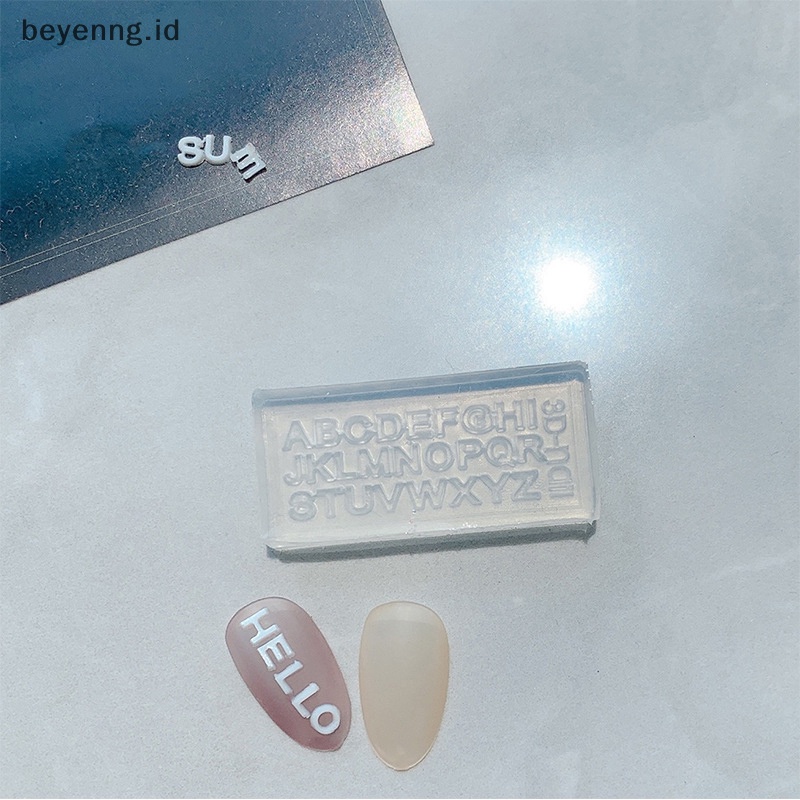 Beyen 1Pc 3D Huruf Cetakan Akrilik Dekorasi Nail Art Gambar DIY Desain Silicone Art ID