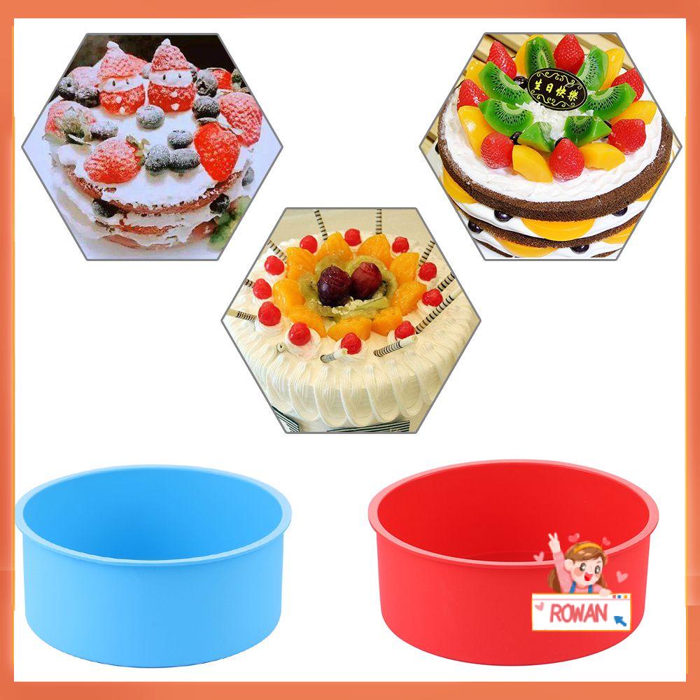 R-FLOWER 4inch Cake Pan Tray DIY Pastry Dish Alat Panggang Motif Bulat