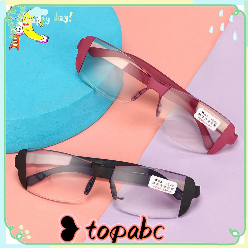 TOP Kacamata Baca Fashion Portable Pelindung Mata Vintage Ultra Ringan Frame