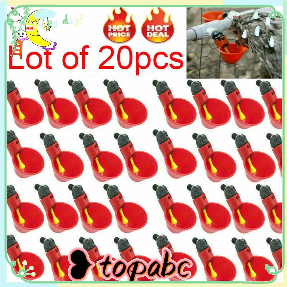 TOP 10 /20 Pcs Gelas Minum Air Unggas Panas new Burung Kandang Ayam Pakan Puyuh Ayam Hen