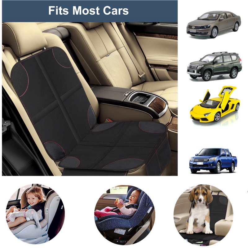Universal Car Seat Protector for Child Car Seat, Pelindung Jok Mobil Anti Air Tidak Licin Untuk Kursi Kulit Bawah Carseat (Hitam)