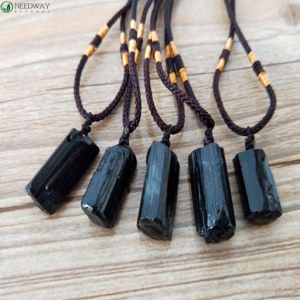 NEEDWAY Kalung Hadiah Permata Pesona Fashion Batu Penyembuhan Crystal Tourmaline