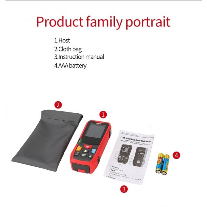 65 UNI-T LM40 - Laser Distance Meter 40M - Pengukur Laser Jarak Jauh 40M
