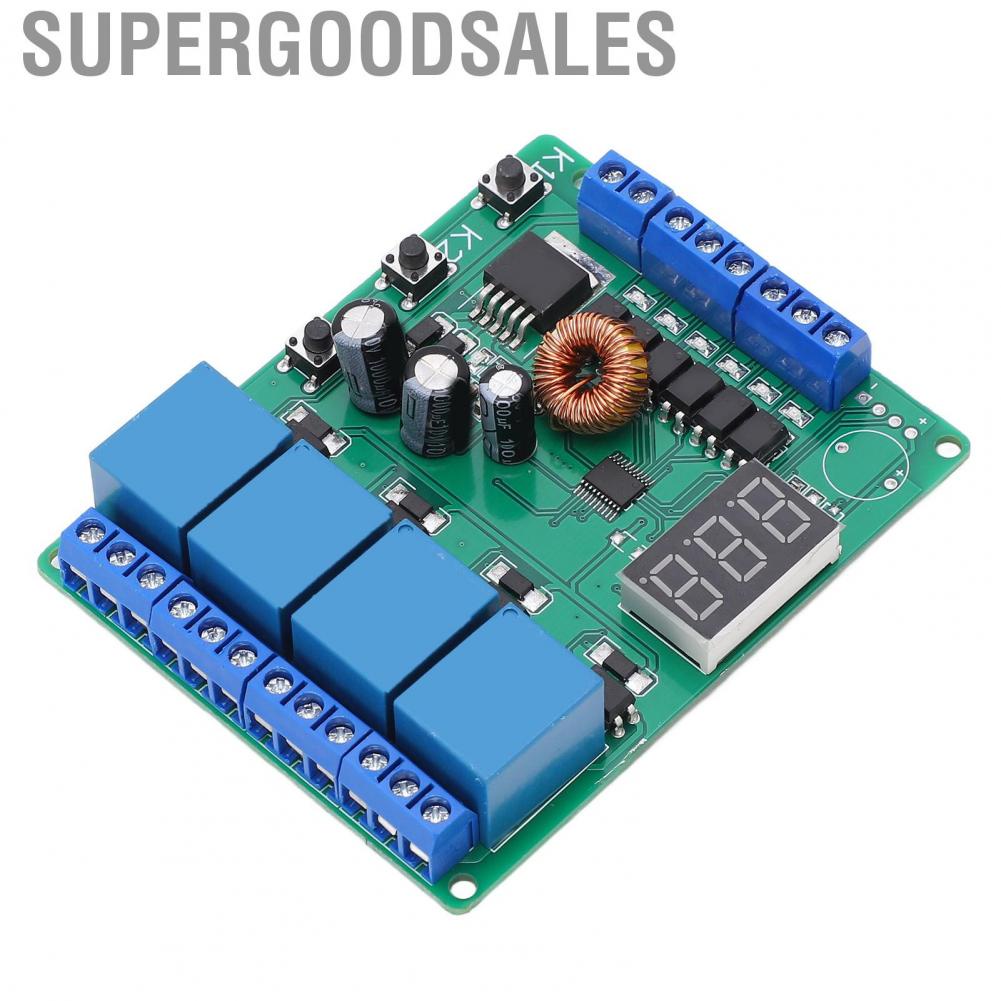 Supergoodsales 4 Way Relay Module  Digital Display PCB Durable Programmable for Circuit