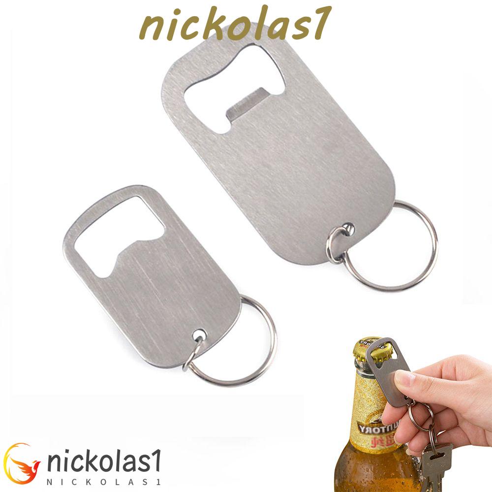 NICKOLAS1 Pembuka Botol Portable Stainless Steel Pesta Dapur Makan Toples Gantungan Kunci
