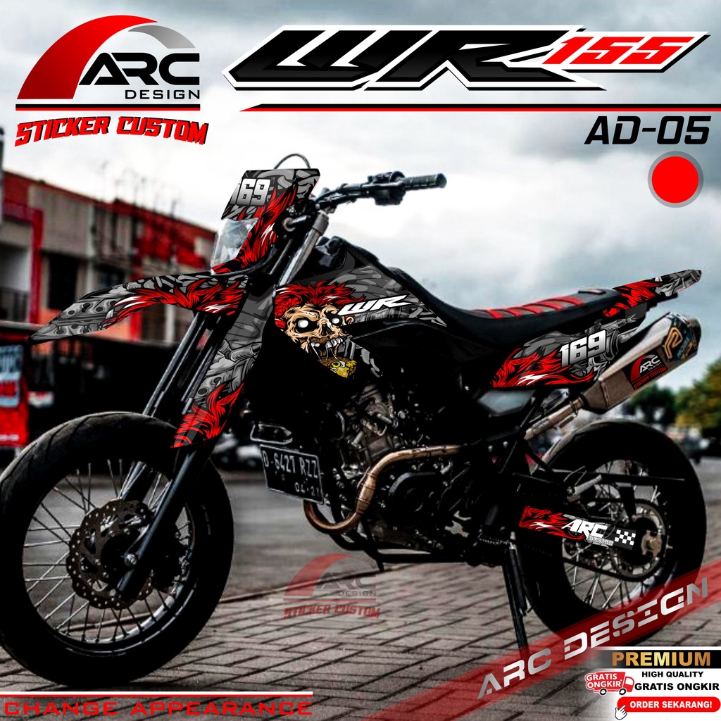 (COD) Decal Sticker Motor Cross Yamaha WR155 Fullbody - Dekal Stiker WR 155 Full Body Desain Trail S