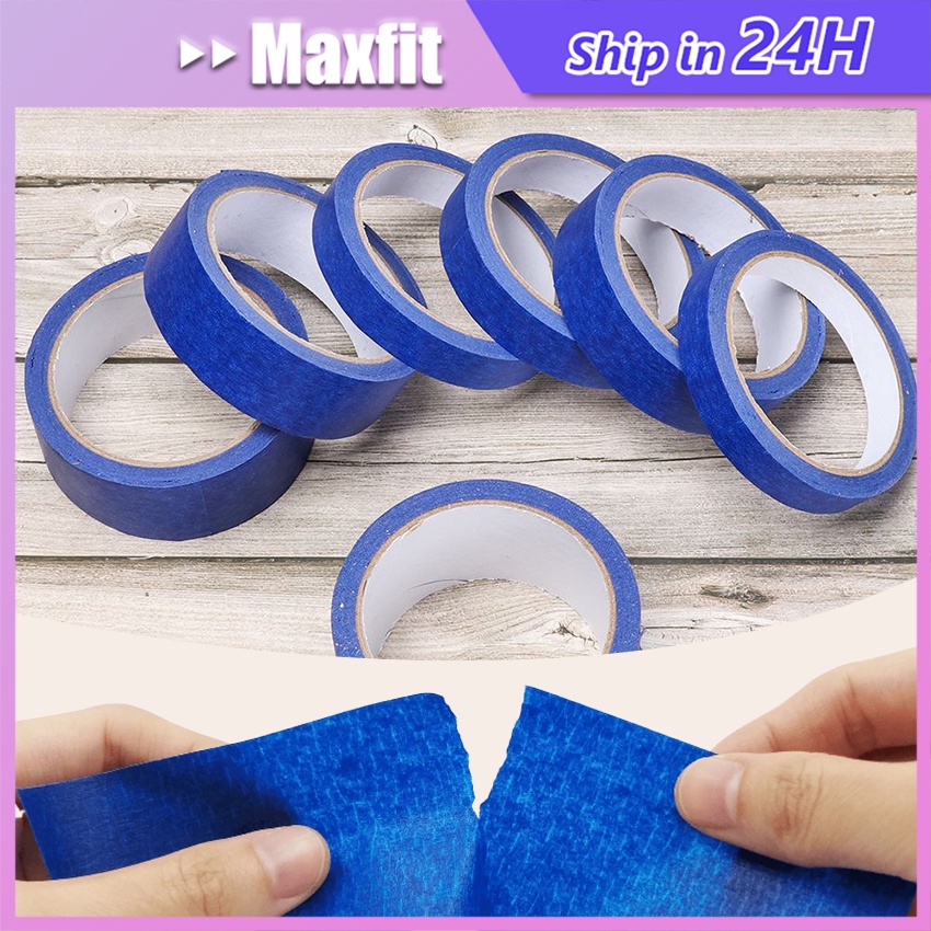 

Blue Painter's Masking Tape Biru 10/25/50Mm x 20 m / Lakban Kertas / Art Masking Tape Painting Paper Brush Paint Dedicated Painter Decor Blue Writable DIY Craft Car Sticker