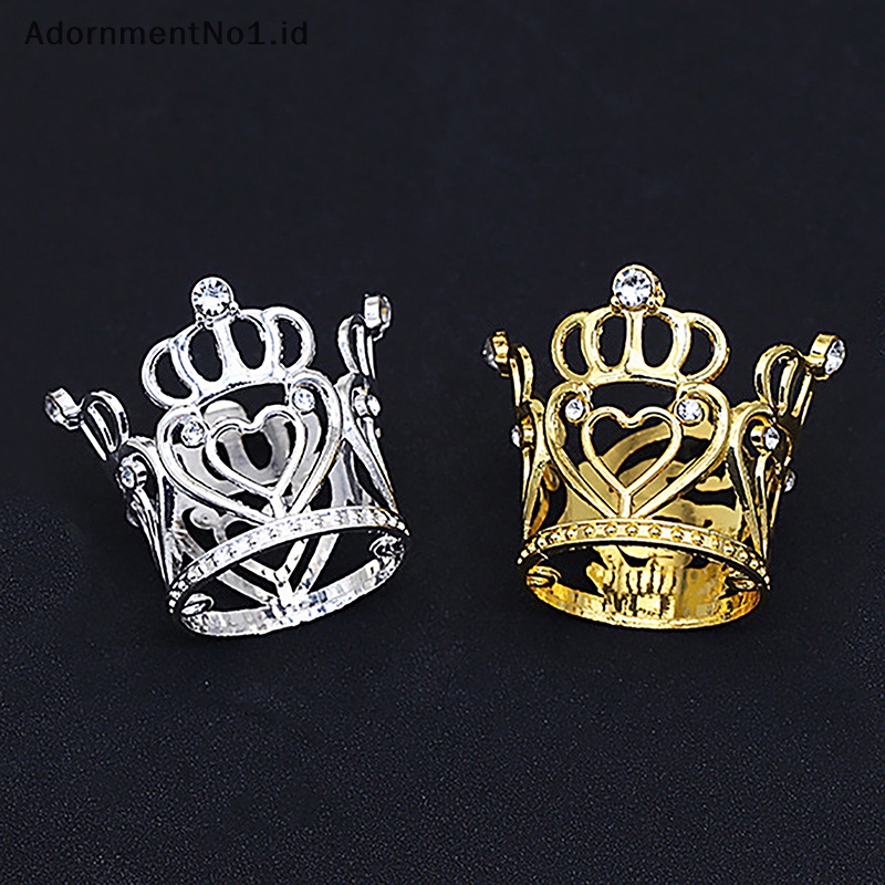 [AdornmentNo1] Fashion mahkota logam kecil untuk anak laki perempuan bayi ulang tahun Prom Mini Tiaras perhiasan kue Diadem hiasan pernikahan aksesoris rambut