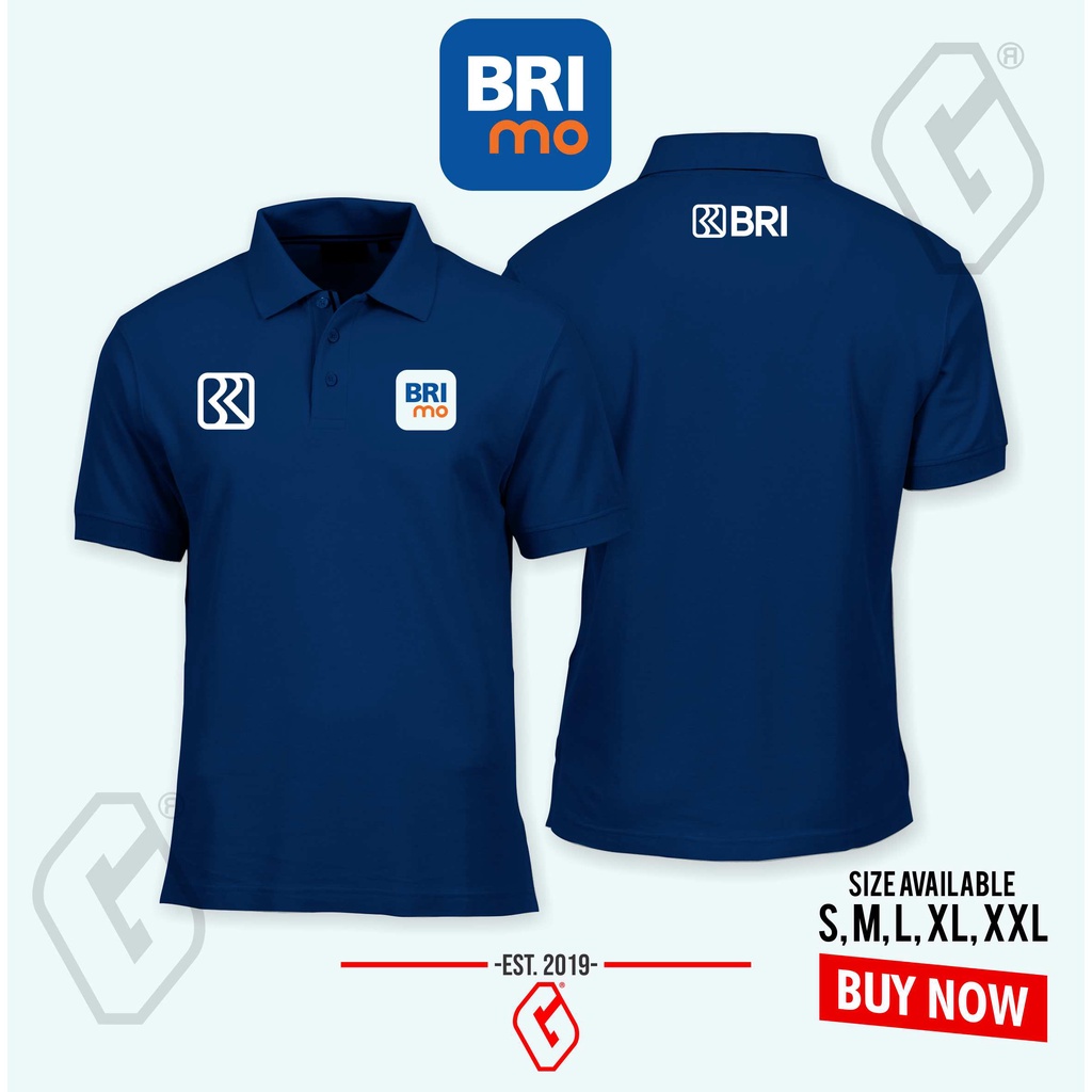 poloshirtshirt poloshirt shirt bri brimo premium / baju kerah bank bri brimo Vimelnesha