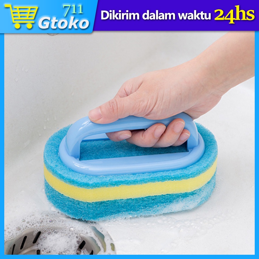 Sikat Spons Pembersih Kompor Pot Dapur Kaca Lantai Dinding Keramik Kamar Mandi Multifungsi