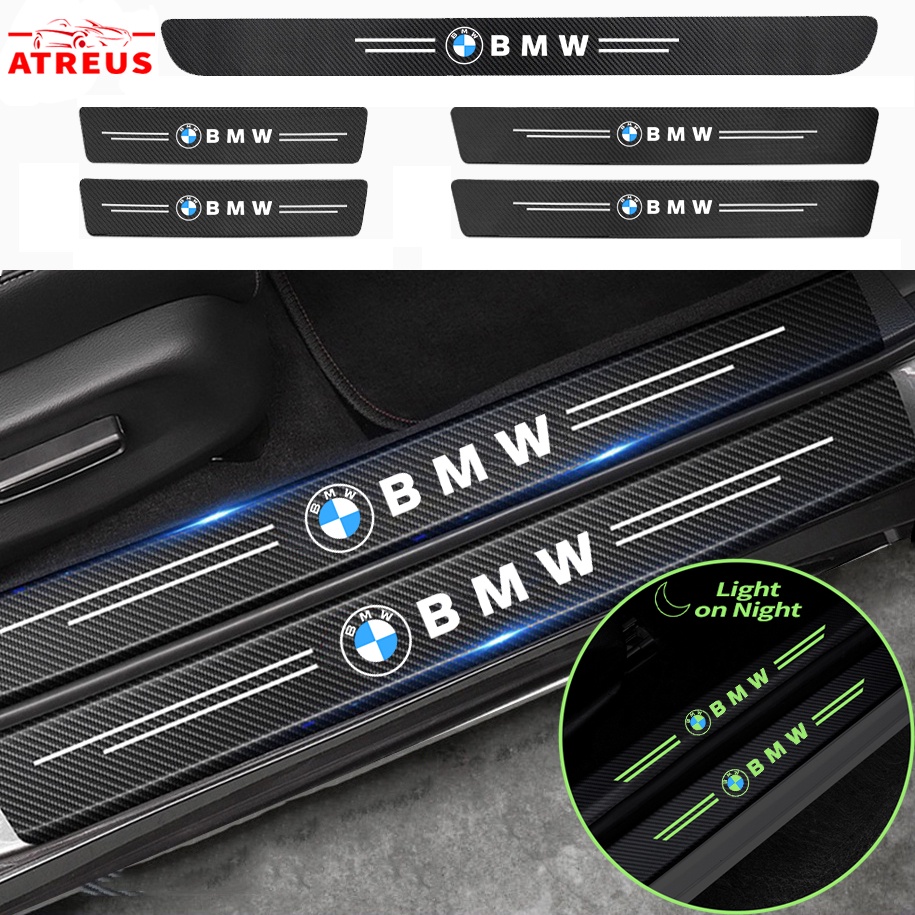 Luminous Stiker Pelindung Pintu Mobil BMW Anti Gores Threshold Strips Mobil Stiker Untuk BMW E36 E46 E30 E90 F10 F30 E39 E60 X1 E84 F48 F25 X3 E83 X5 F15