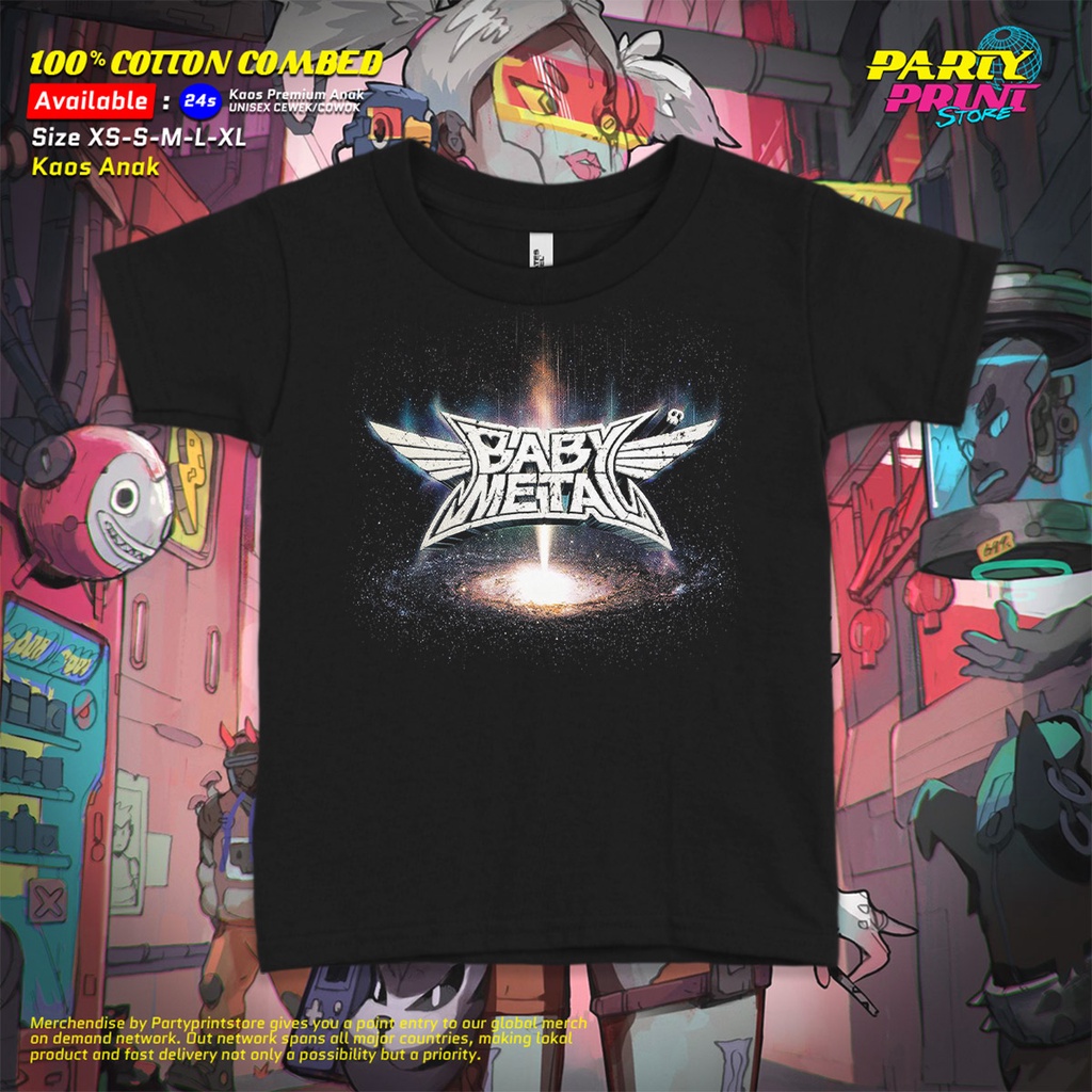 Partyprintstore Kaos Anak Cowok Band BabyMetal Baby Metal Galaxy Album #2