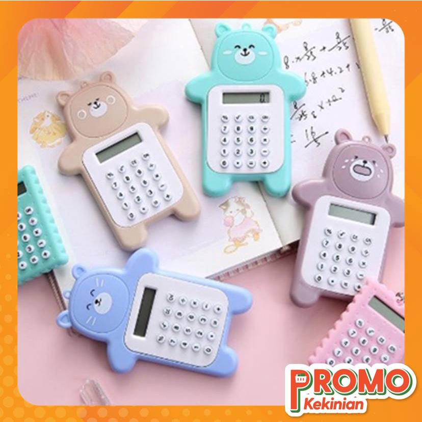 

PROMO KEKINIAN - 5531 Gantungan Kalkulator Mini / Kalkulator Motif Beruang Mini / Kalkulator Mini 8 Digit Tombol Karet