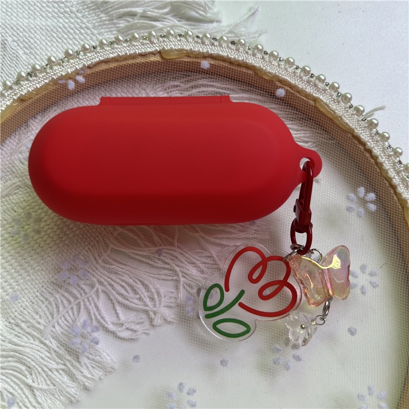 Cute Silicone Earphone Case With Key Chain For Sony Wf-c500 Wireless Bluetooth Headphone Protective Cover