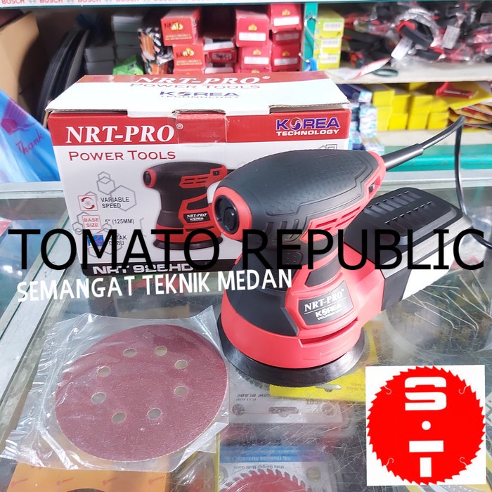 Murah NRT925HD MESIN SANDER AMPLAS KAYU ORBITAL SANDER 5" NRT-PRO NRT 925 HD FOL239
